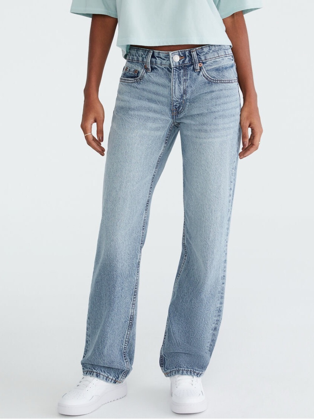 Aeropostale Light Blue Straight Leg Jeans - Picture 1 of 9